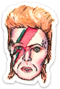 David Bowie embroidery sticker by Bri Bowers