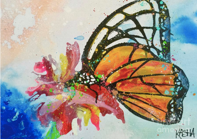 Butterfly Giclee Canvas Print by Kasha Ritter