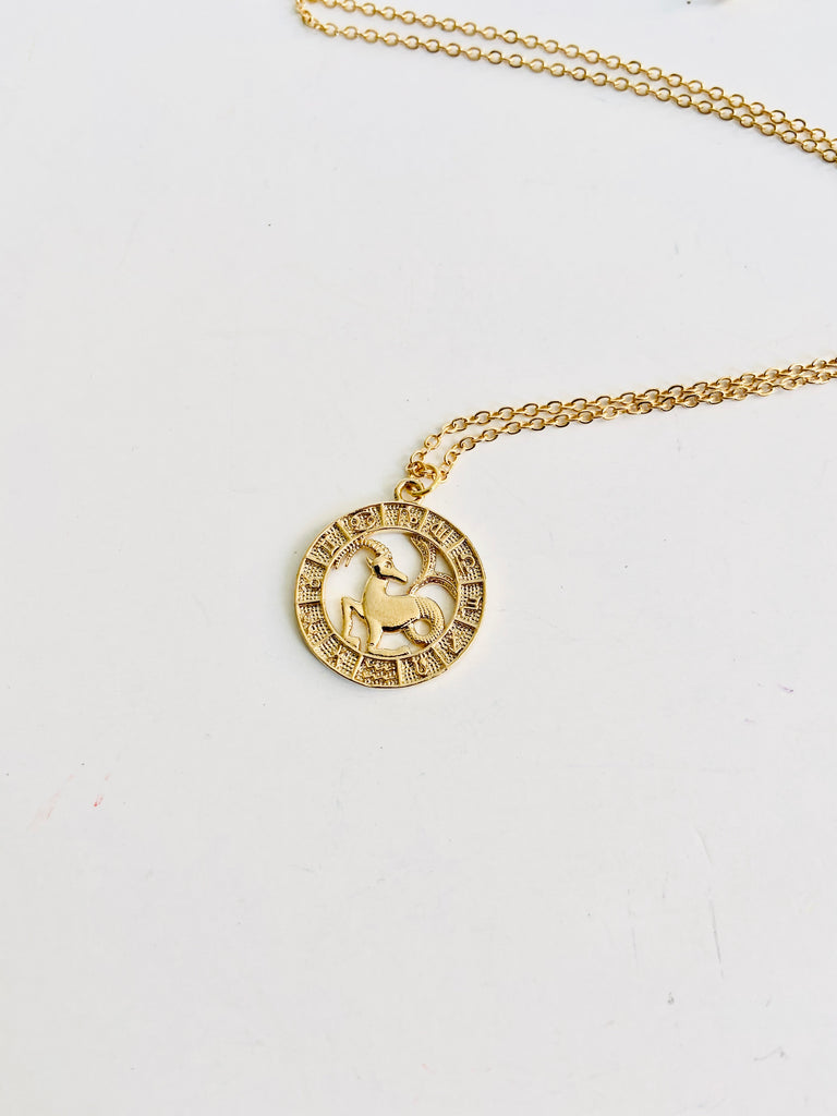 Capricorn pendant necklace