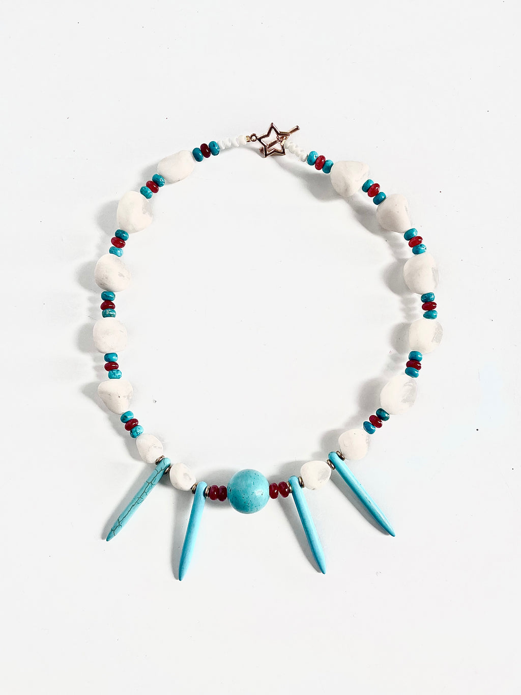S.P.E.K.tactular Design$ - Spike X Turquoise Necklace