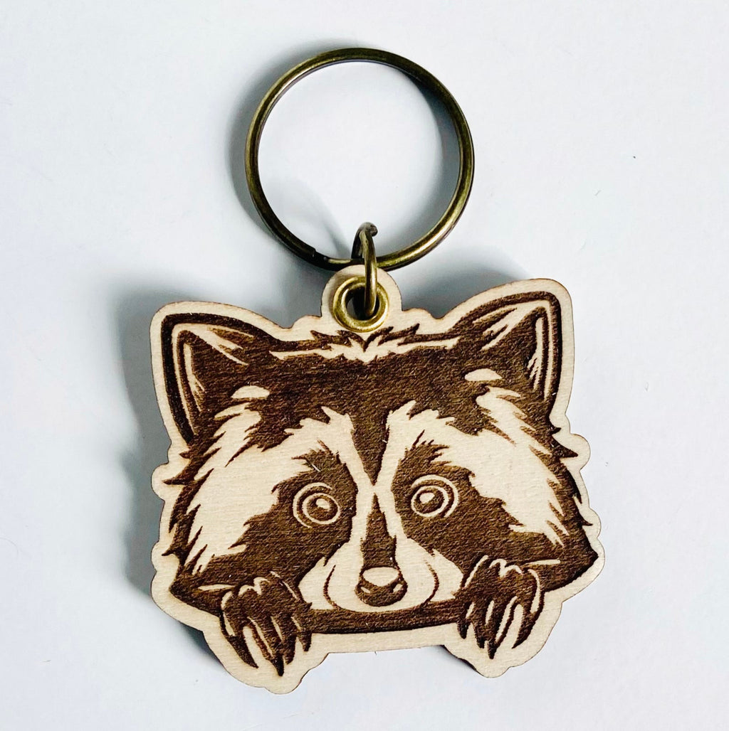 Slate & Stone Co. - Peeking Raccoon Keychain