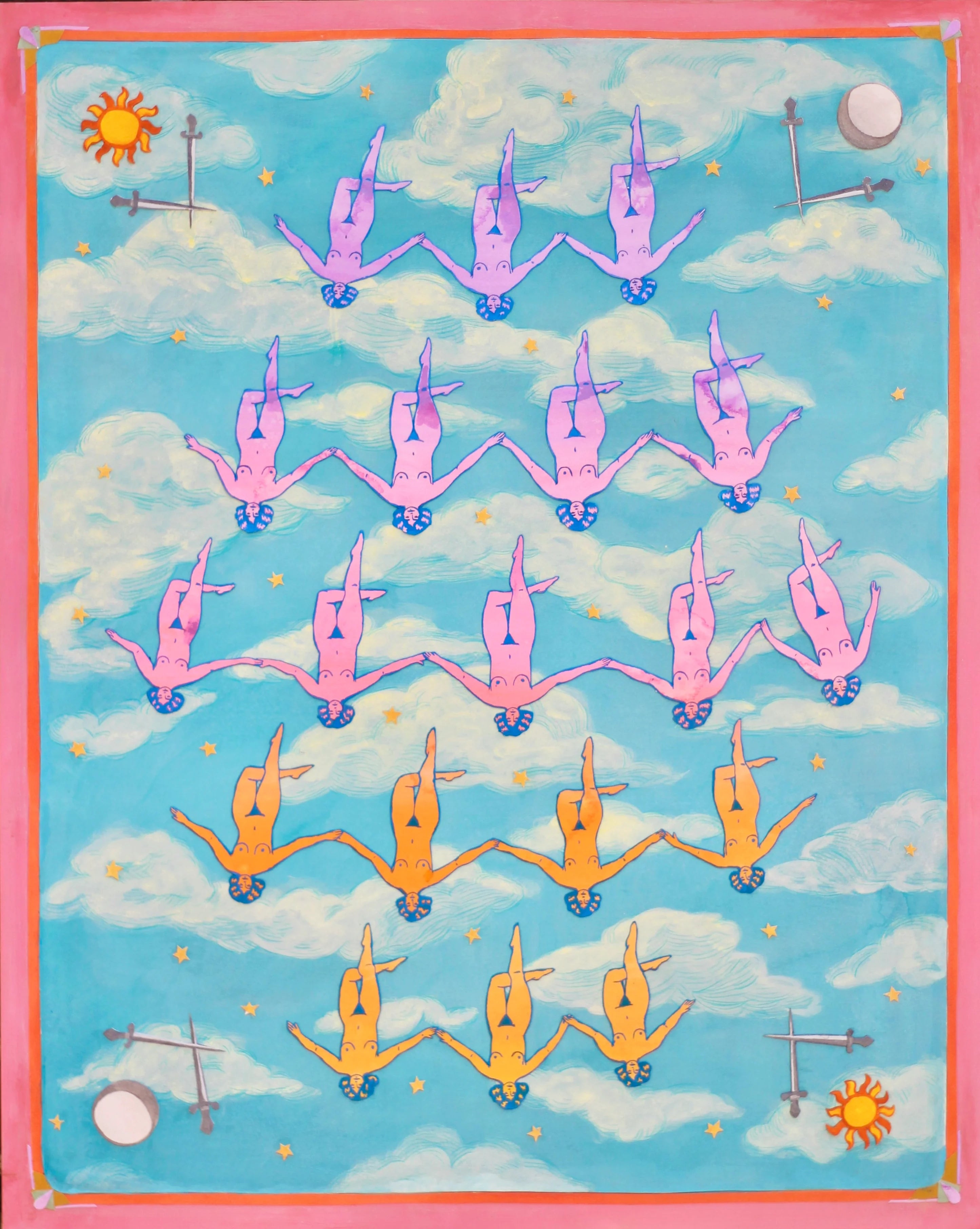 Guided Hand Studio- The World, Suspended Mini Print