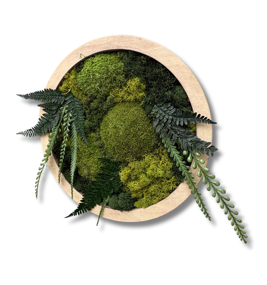 Imani Burns - Medium Round Moss Art
