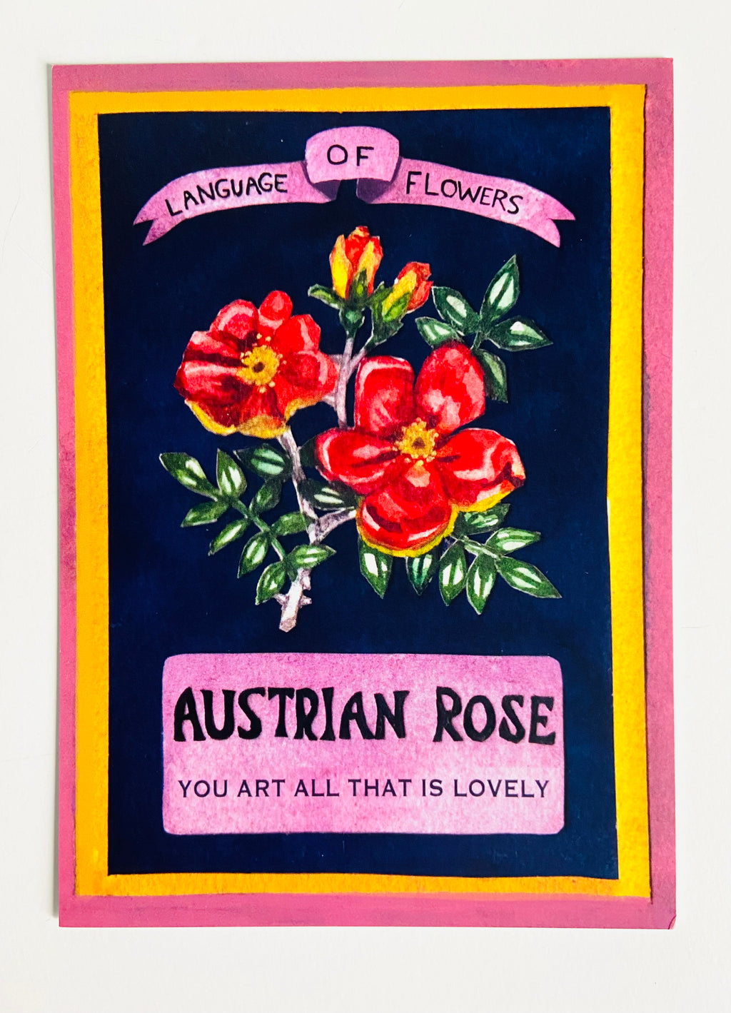 Guided Hand Studio - Victorian Flower Valentine Mini Prints (5x7)