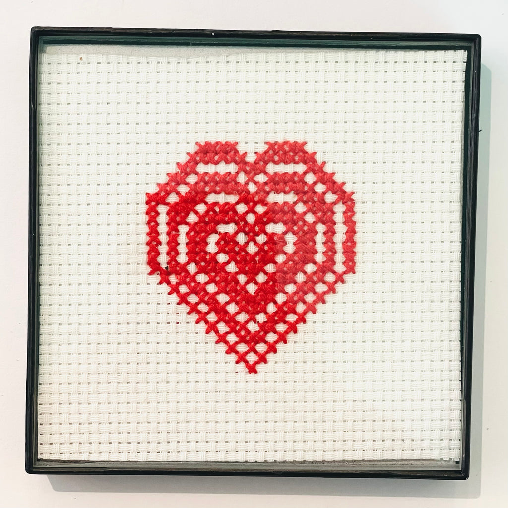Angela Coltrane - Beating Heart Cross-stitch Art