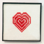 Angela Coltrane - Beating Heart Cross-stitch Art