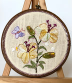 Gloria Ziegler - Original Floral Embroidery + Bead Hoops