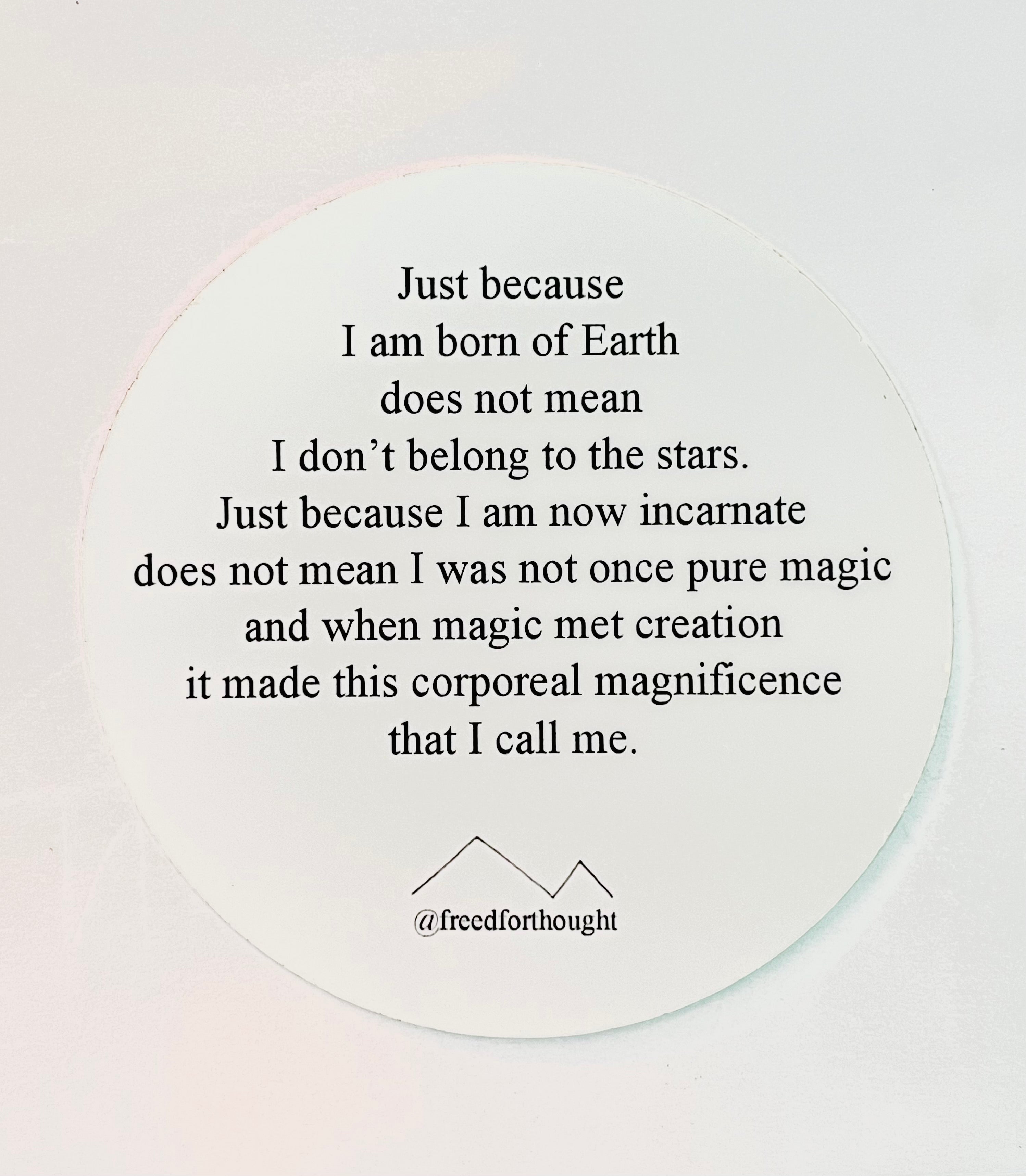 Maya Joy - "Just Because" Poetry Sticker