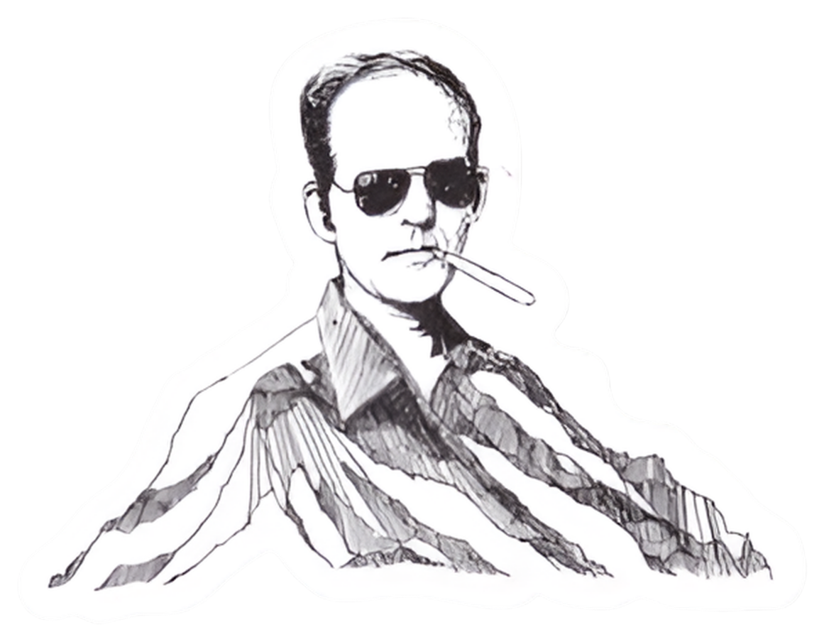 Maya Joy - Mountain Portrait Hunter S. Thompson Sticker