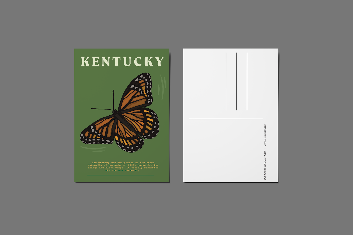 Jessica Holly Creative - Kentucky Butterfly 4x6 Postcard
