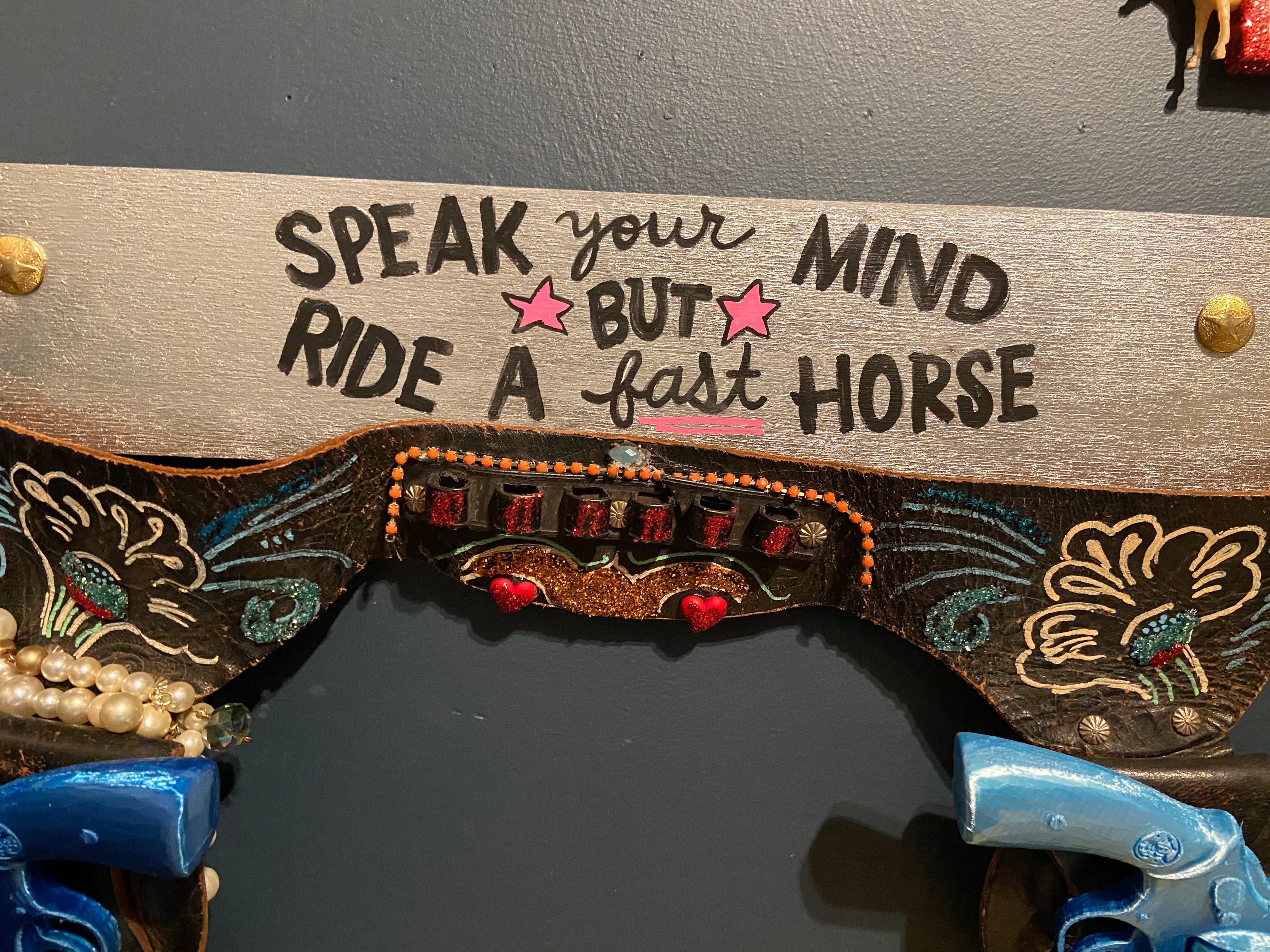 Tiny Art Lady- Speak Your Mind but Ride a Fast Horse