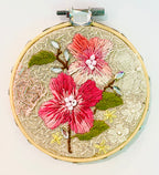 Gloria Ziegler - Original Floral Embroidery + Bead Hoops