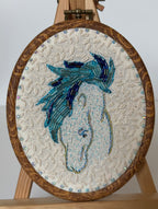 Gloria Ziegler - Original Horse Embroidery + Bead Hoops