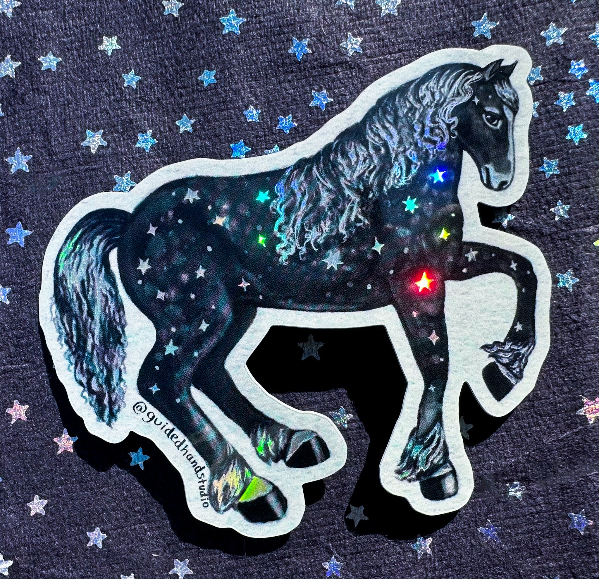 Guided Hand Studio - Holographic Horse Sticker