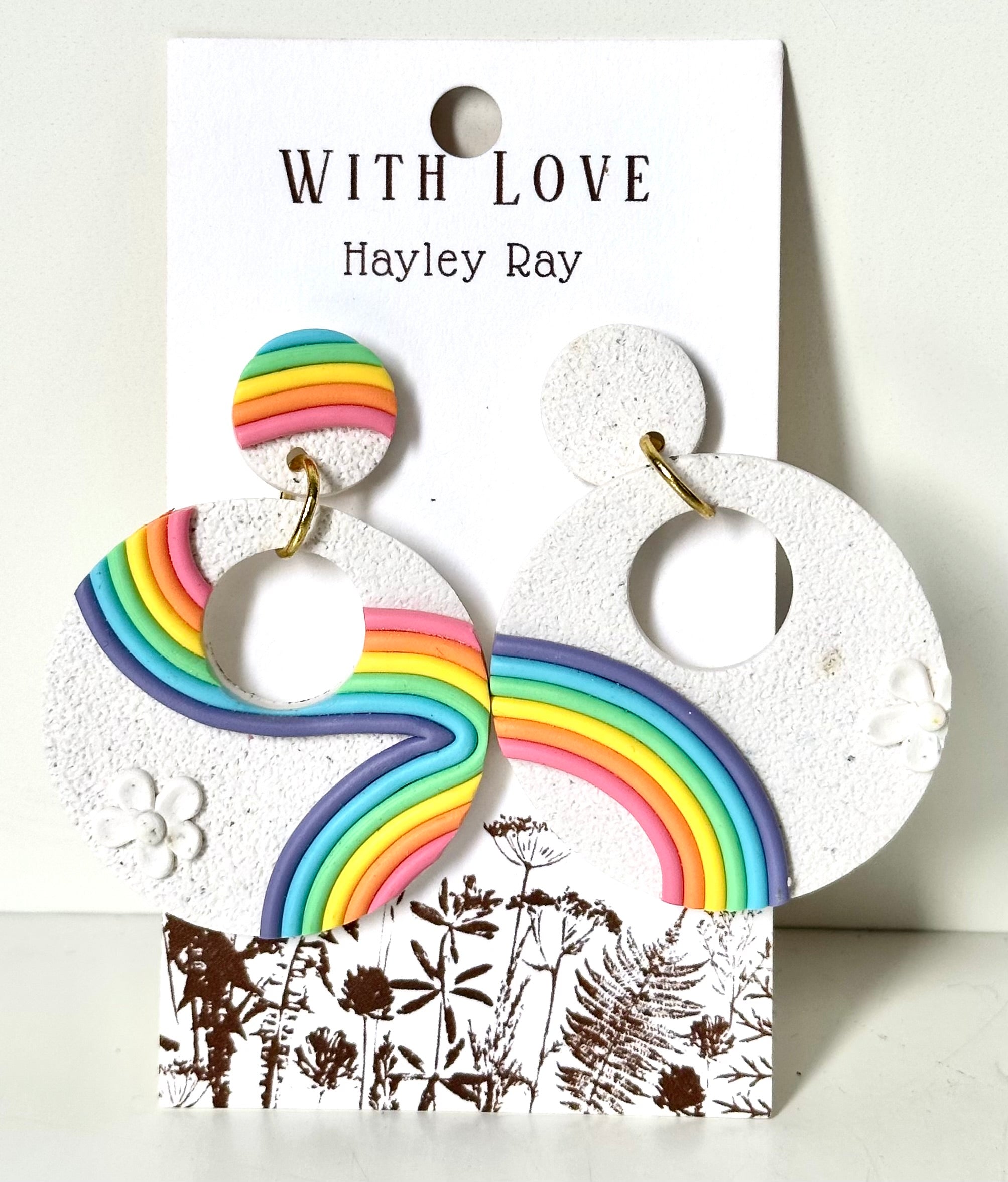 Hunnyhayart - Rainbow Circle Earrings