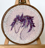 Gloria Ziegler - Original Horse Embroidery + Bead Hoops