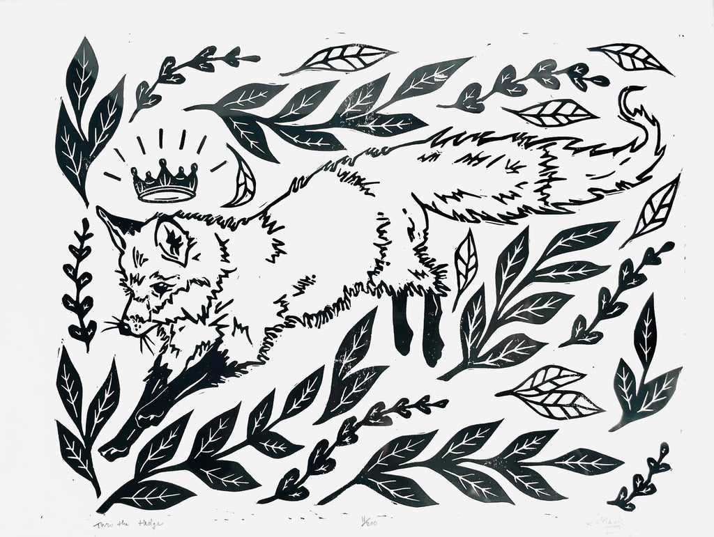 Fox Grove Art - Thru the Hedge Framed
