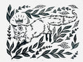 Fox Grove Art - Thru the Hedge Framed