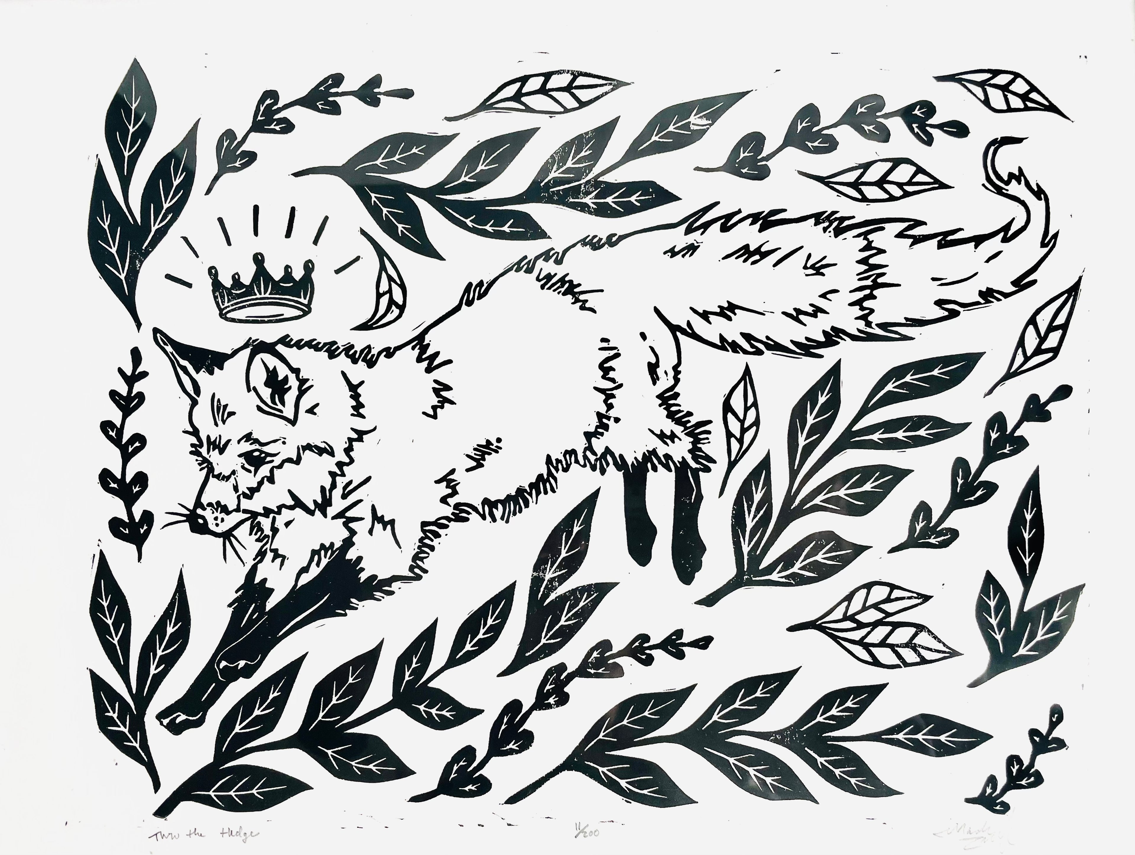 Fox Grove Art - Thru the Hedge Framed