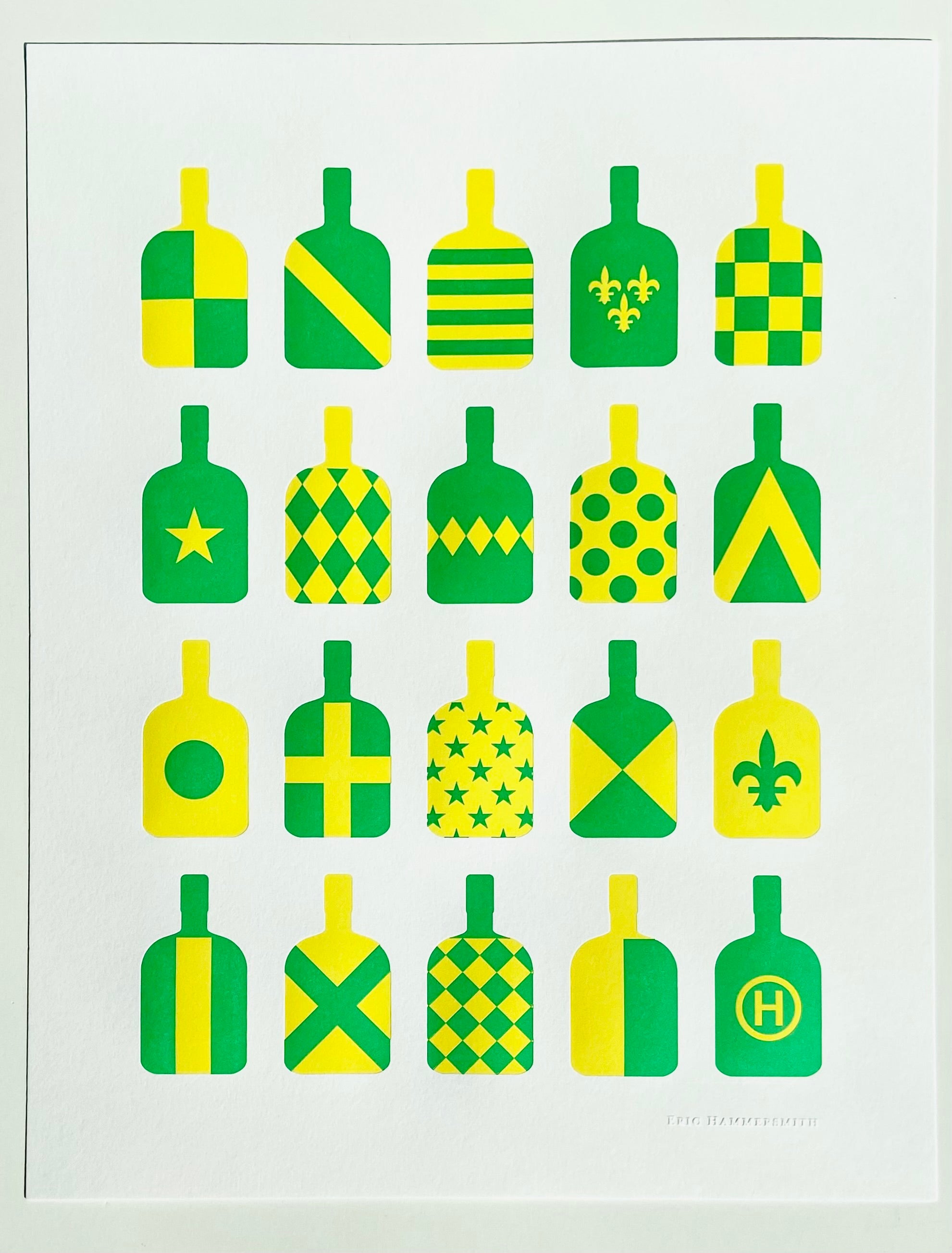 Eric Hammersmith - Bottle Silks Letterpress Print