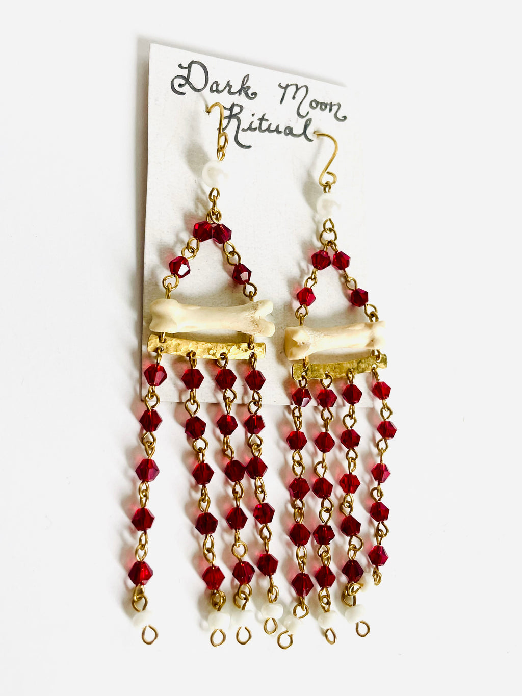 Dark Moon Ritual - Coyote Bone + Bead Earrings