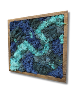 Imani Burns - Blue Square Moss Art