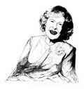 Maya Joy - Mountain Portrait Betty White Sticker