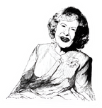 Maya Joy - Mountain Portrait Betty White Sticker
