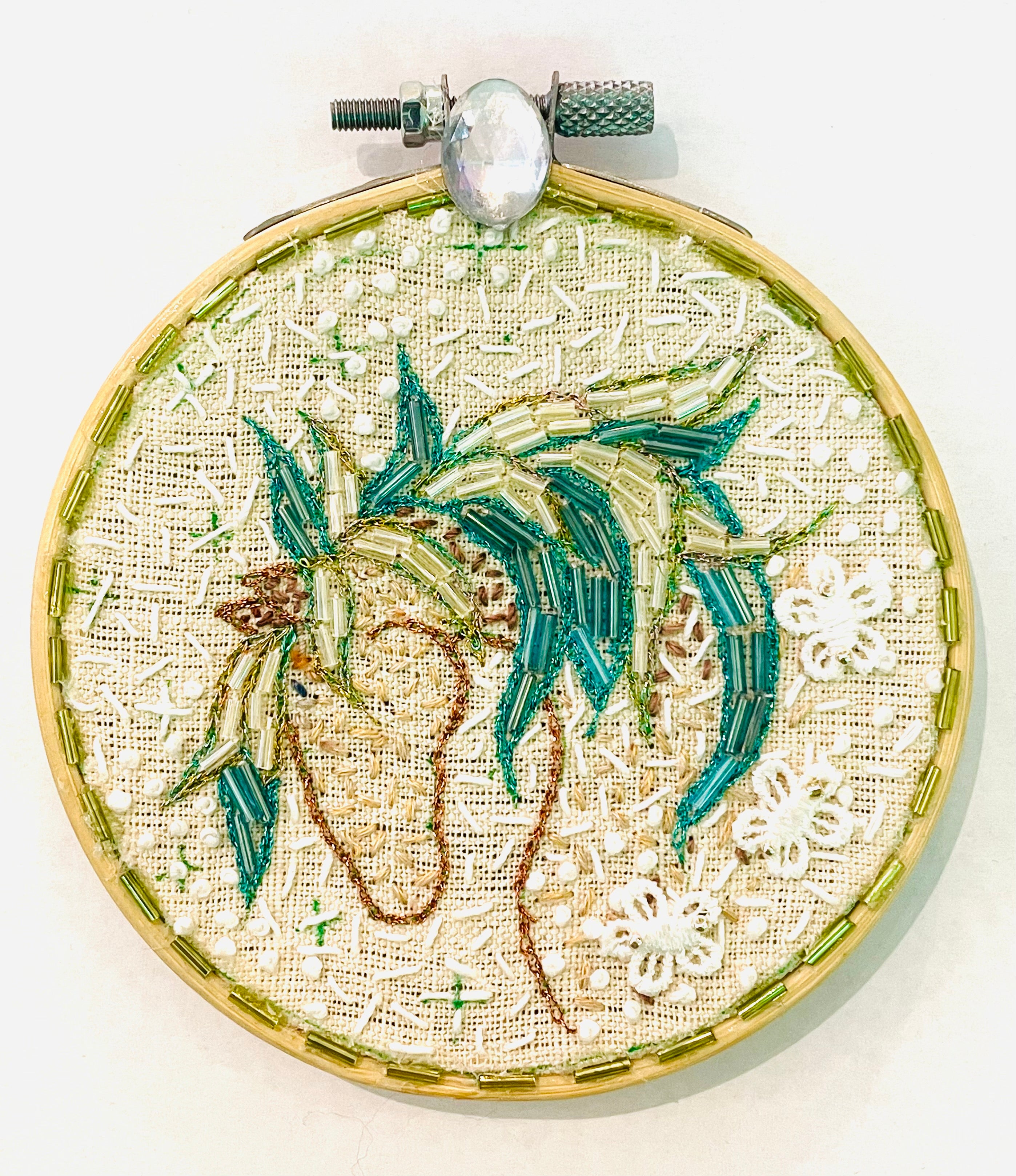 Gloria Ziegler - Original Horse Embroidery + Bead Hoops