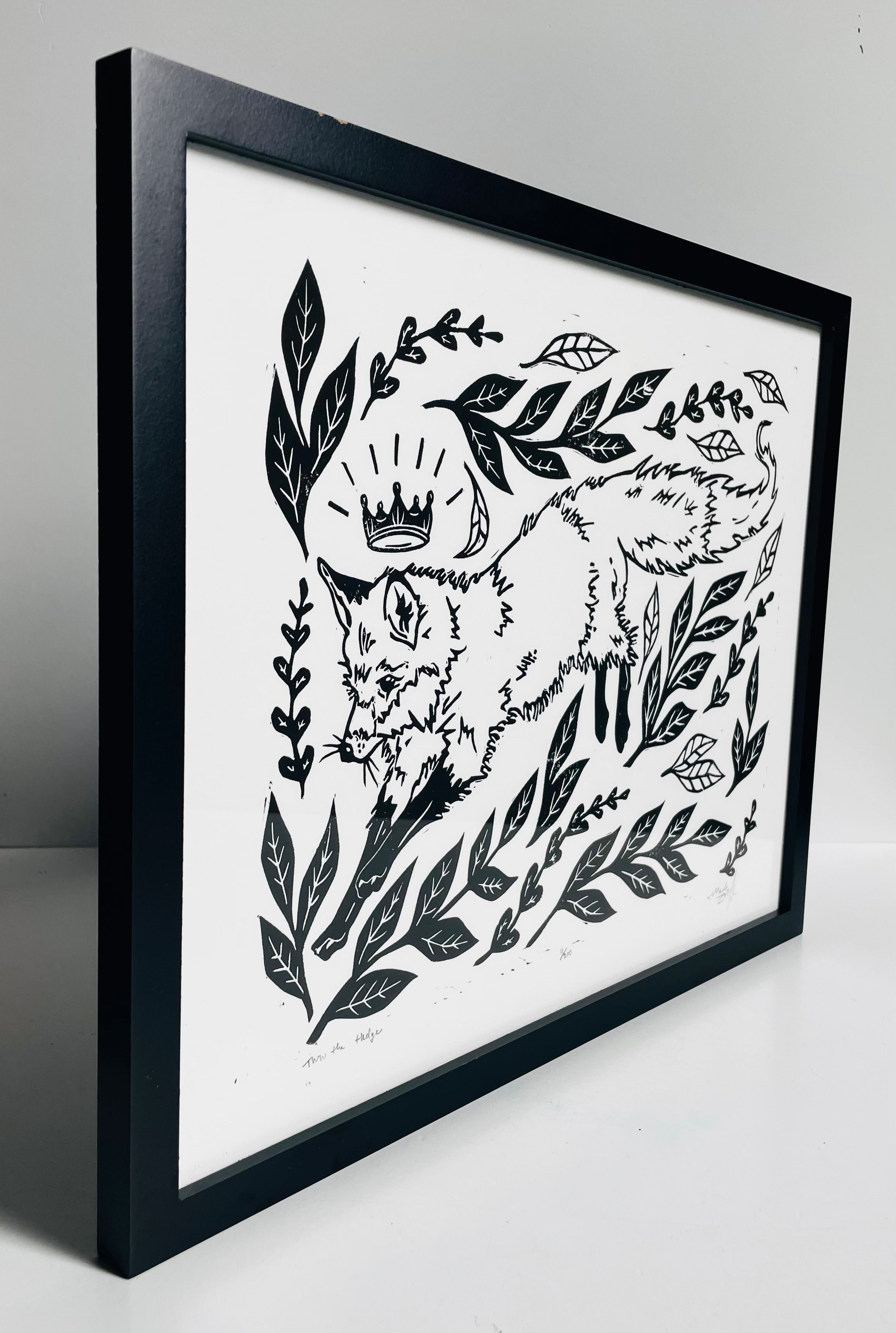 Fox Grove Art - Thru the Hedge Framed