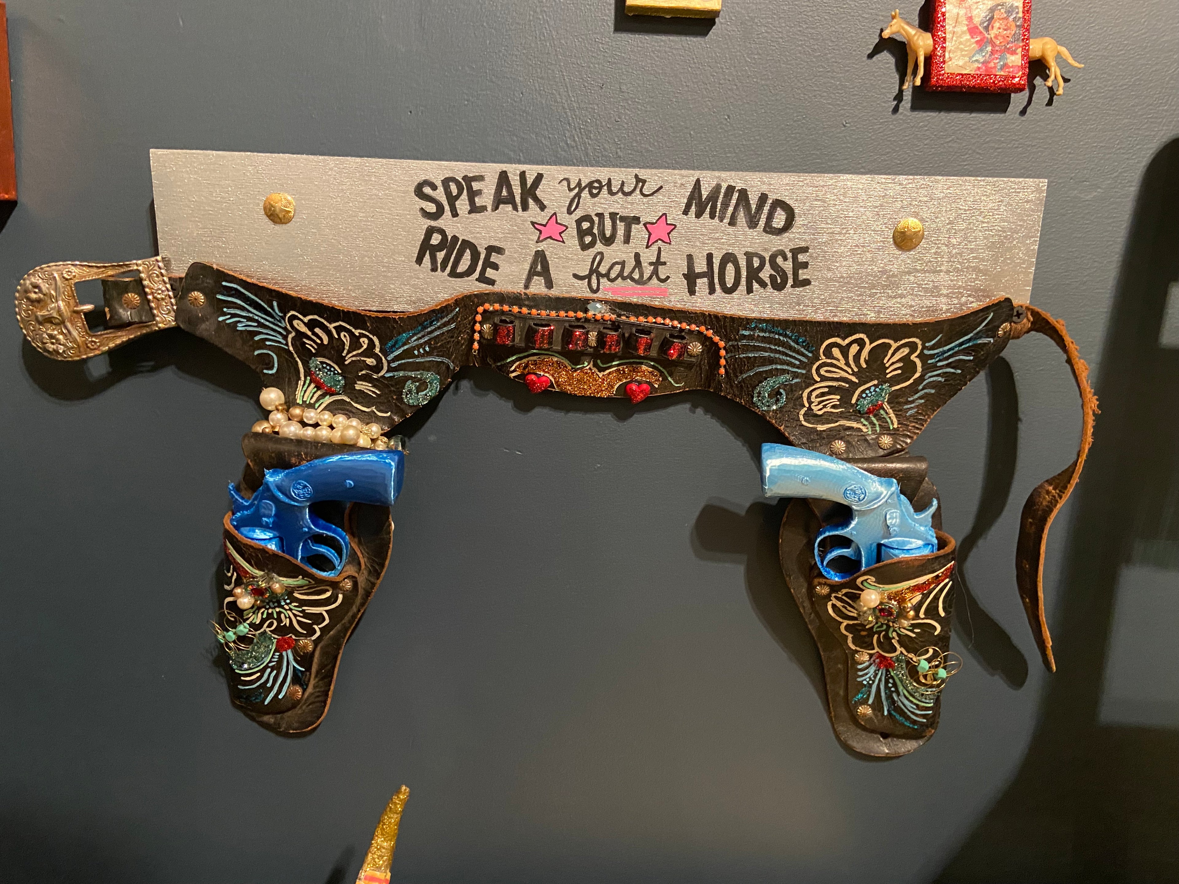 Tiny Art Lady- Speak Your Mind but Ride a Fast Horse