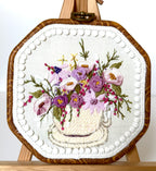 Gloria Ziegler - Original Floral Embroidery + Bead Hoops