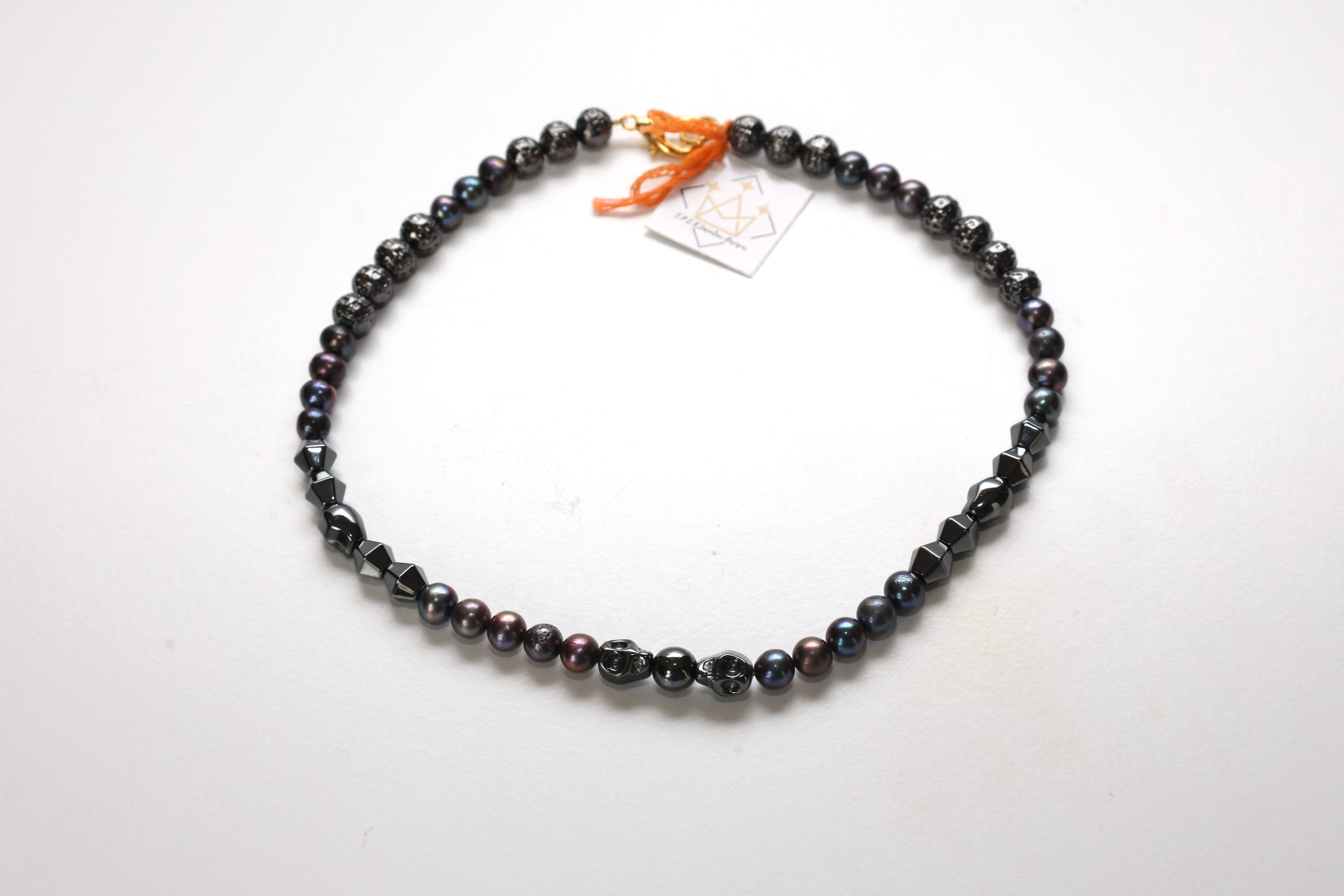 S.P.E.K.tactular Design$ - Small Hematite Necklace