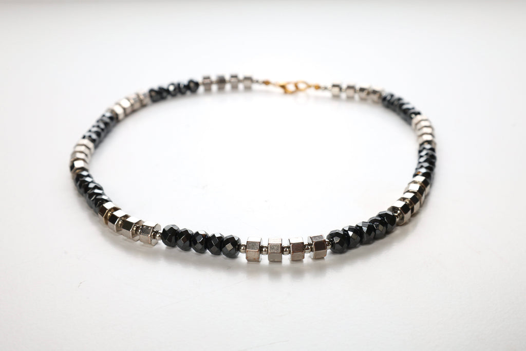 S.P.E.K.tactular Design$ - Large Hematite Necklace