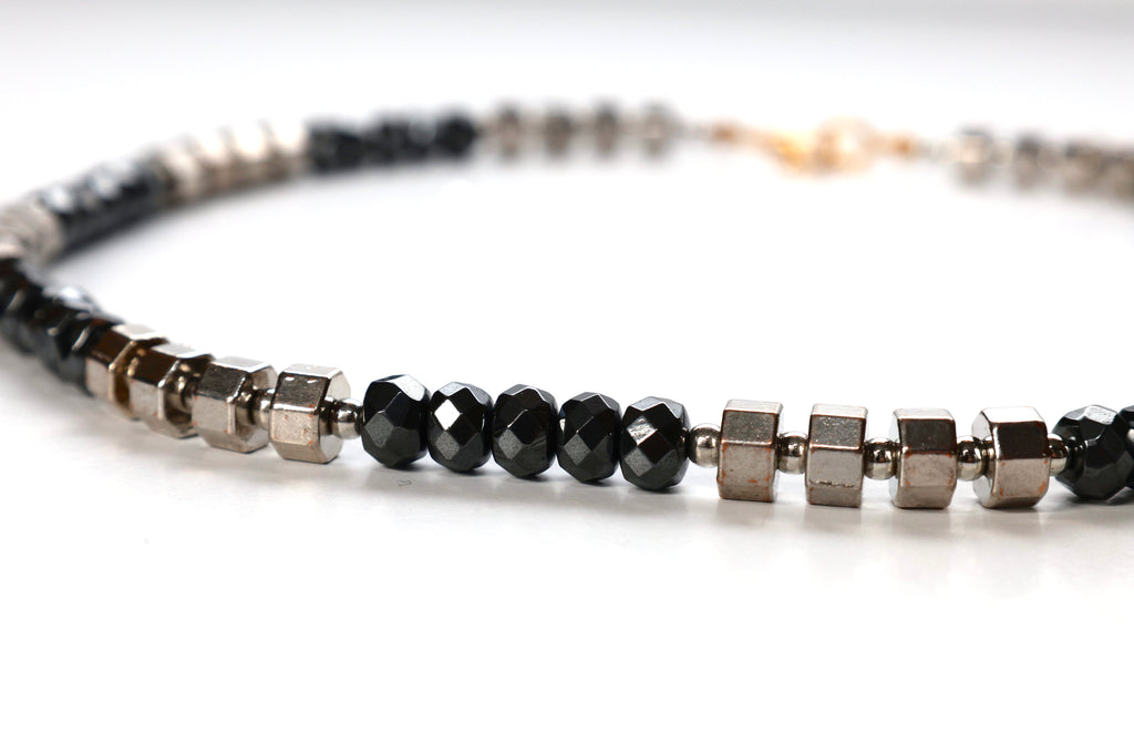 S.P.E.K.tactular Design$ - Large Hematite Necklace