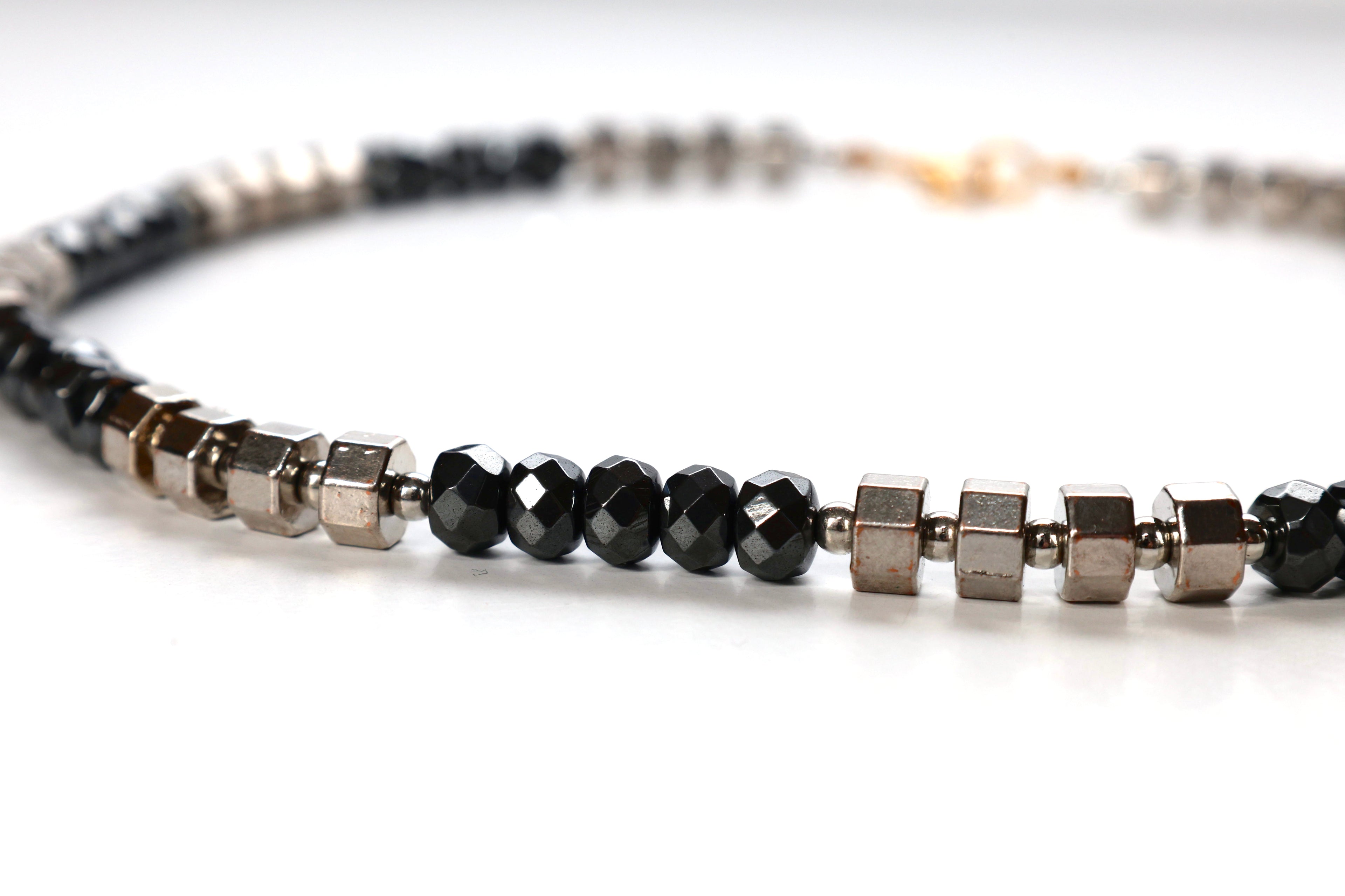 S.P.E.K.tactular Design$ - Large Hematite Necklace