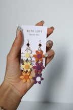 Hunnyhayart - Tri - Colored Flowers Earrings