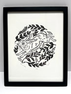 Fox Grove Art -Framed Hare and Hedge