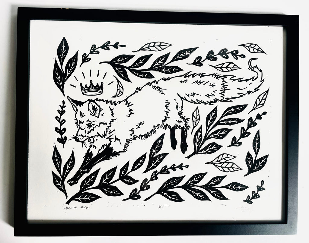 Fox Grove Art - Thru the Hedge Framed