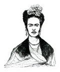 Maya Joy - Mountain Portrait Frida Sticker