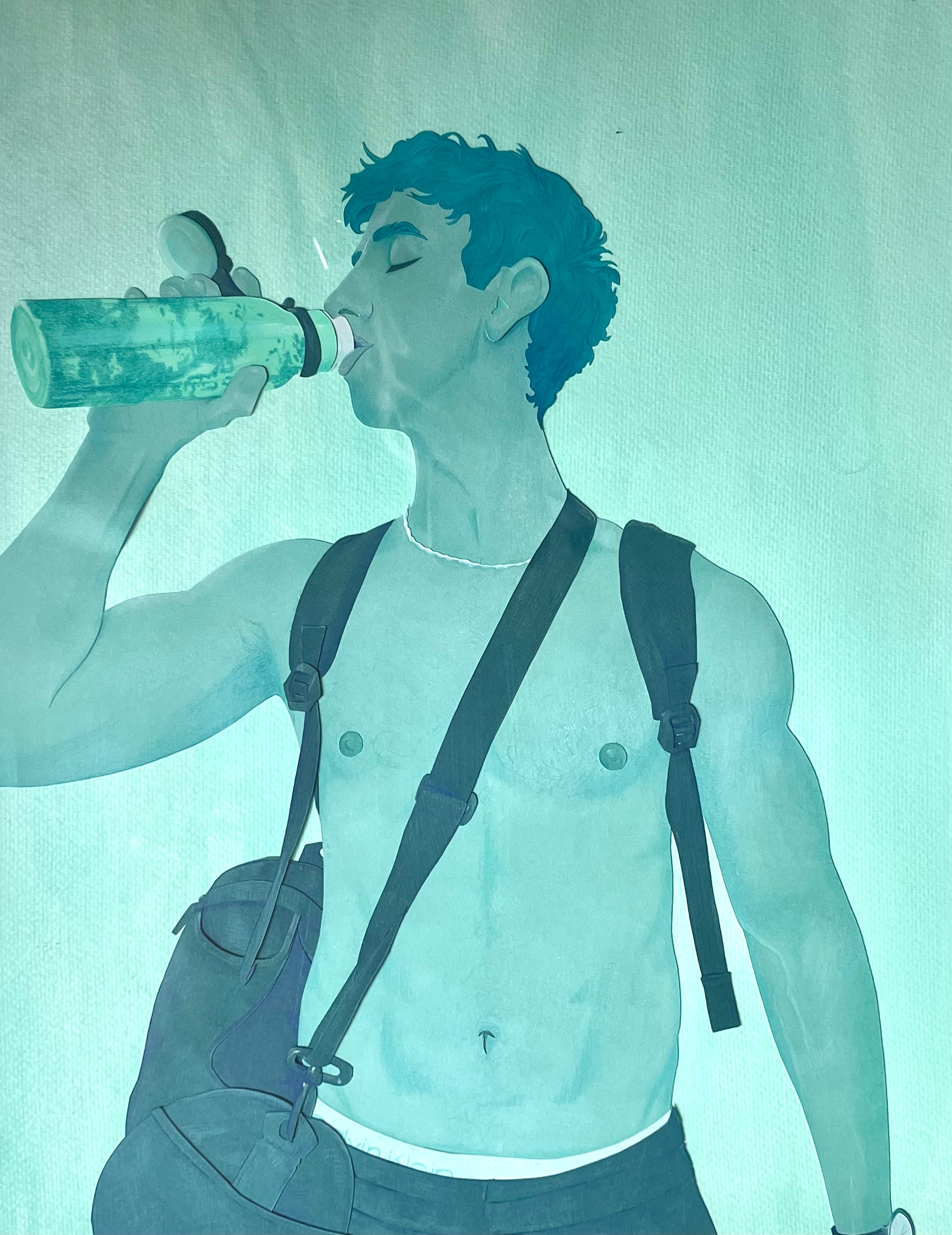 Jack Manion - Self Portrait in Teal