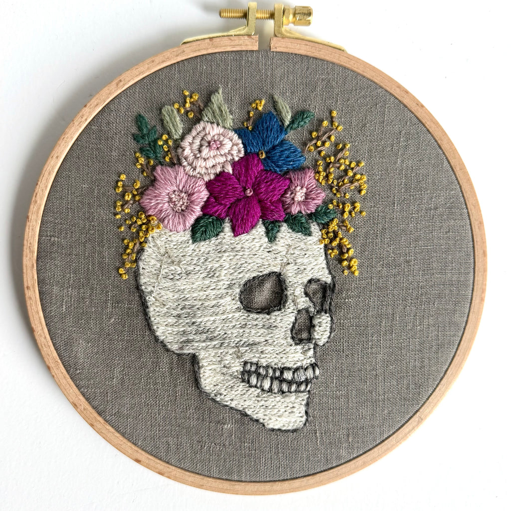 Paige Ream - Skull with Floral Crown