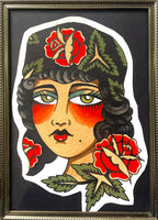 Coffee Brews + Tattoos - Panther/Lady Original Artwork