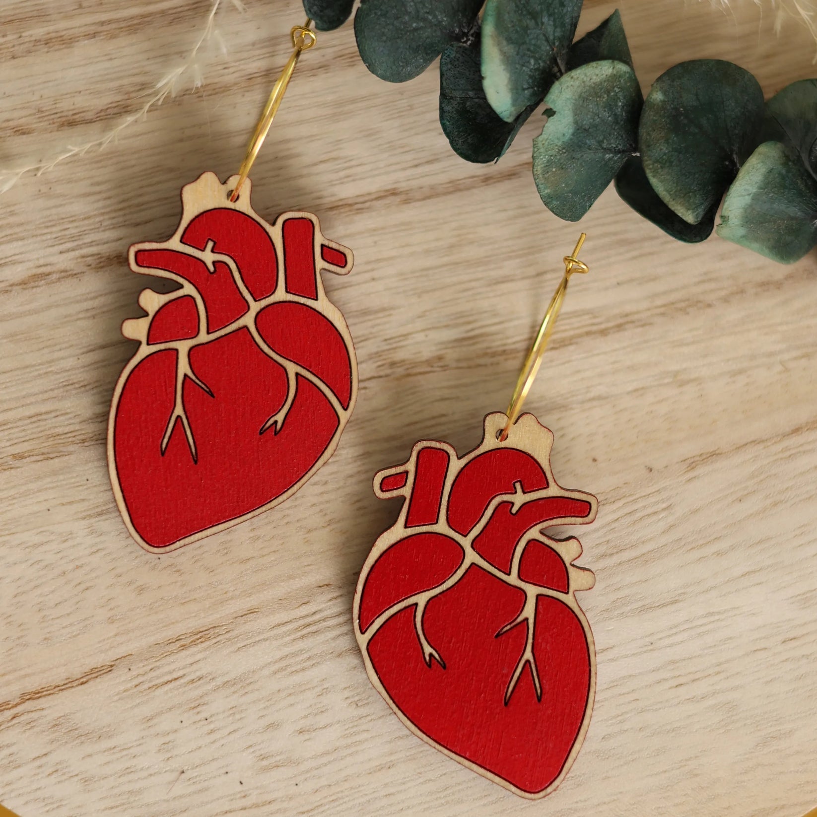 Le Chic Miami - Anatomical Heart Hoop Earrings