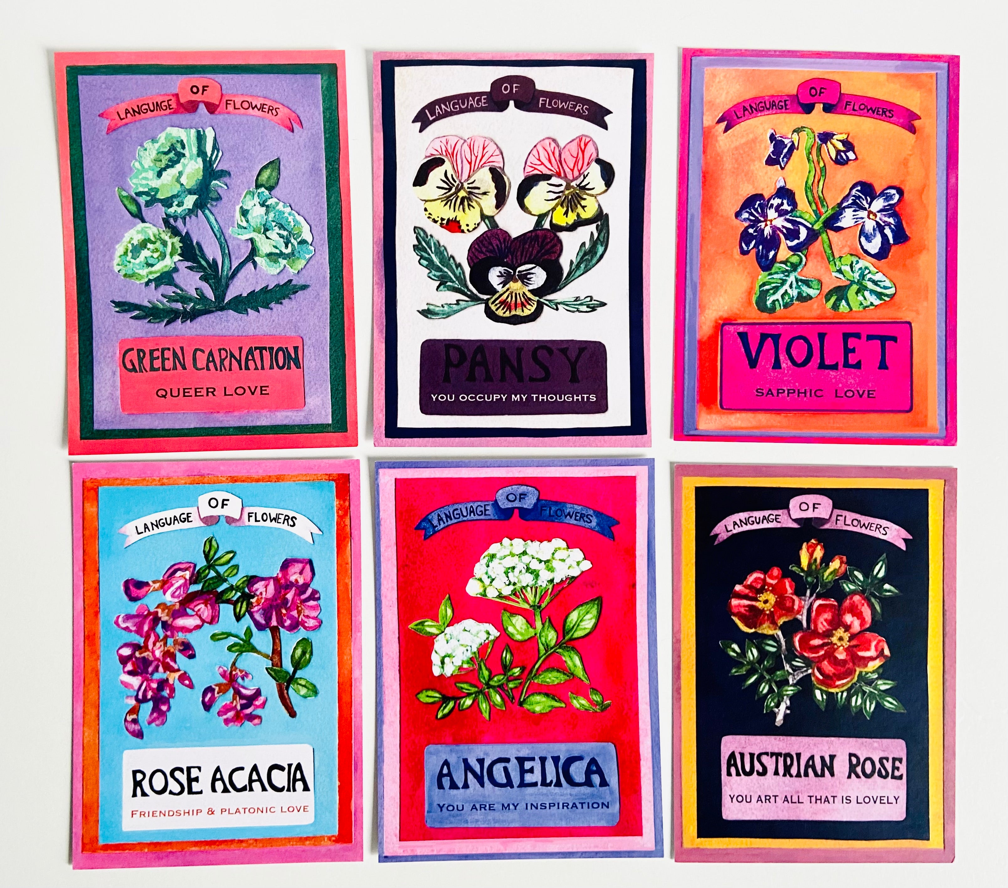 Guided Hand Studio - Victorian Flower Valentine Mini Prints (5x7)