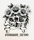 Tonia Raye Tattoo - Skull Sticker