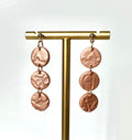 Created by Koko - Copper 3-Tiered Circle Dangles