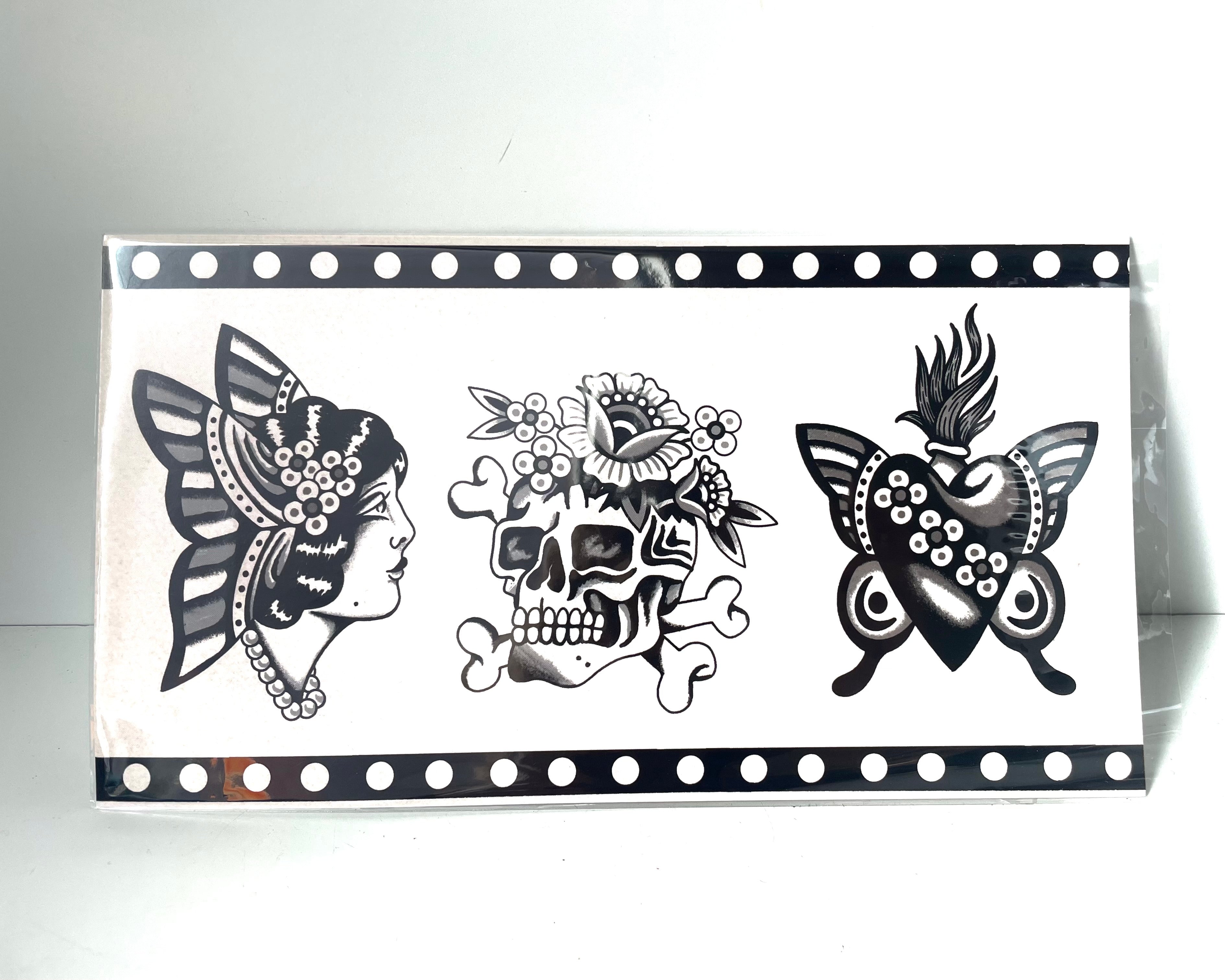 Tonia Raye Tattoo - Lady/Skull/Sacred Heart Print