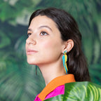 Le Chic Miami - Macaw Stud Dangle Earrings