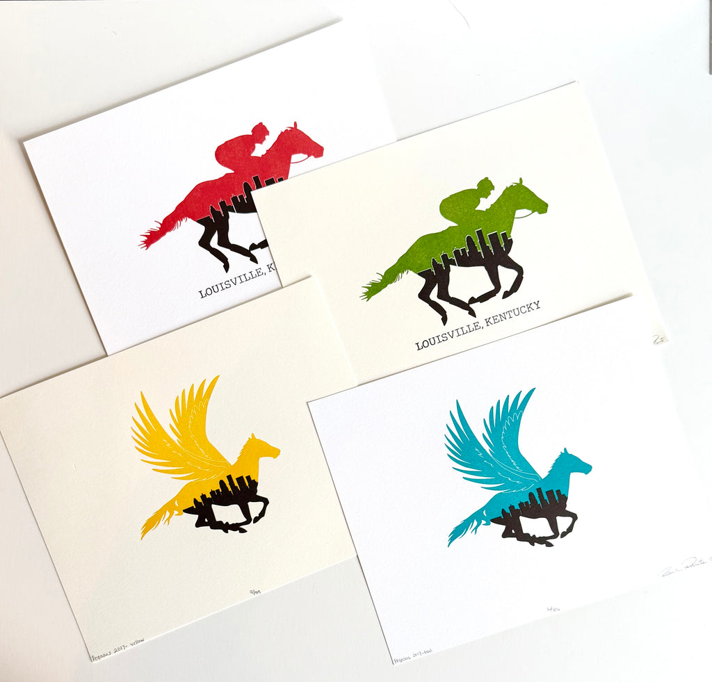 Ink Sheep Press - Derby or Pegasus + Louisville Skyline Prints